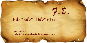 Fükő Dániel névjegykártya